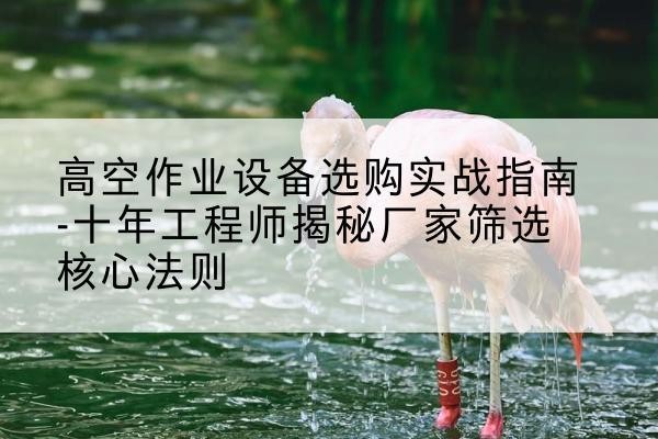 渑池剪叉式升降机厂家-高空作业设备选购实战指南-十年工程师揭秘厂家筛选核心法则