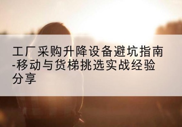 渑池移动式升降机怎么选-工厂采购升降设备避坑指南-移动与货梯挑选实战经验分享