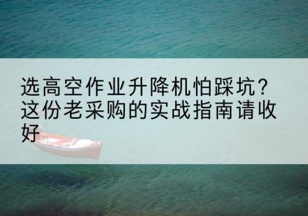 渑池高空作业升降机厂家推荐-选高空作业升降机怕踩坑？这份老采购的实战指南请收好